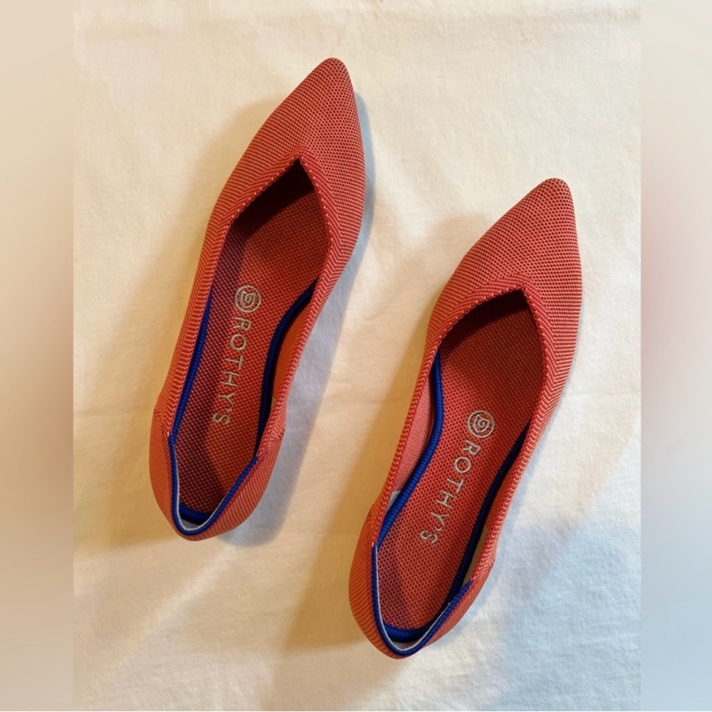 Rothy's Coral Orange Flats